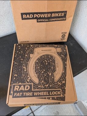 Brand New Rad Power Bikes Lock - Fat Tire Wheel Lock - Unused in Box
